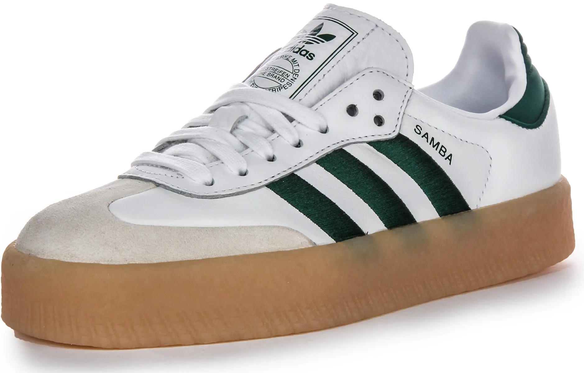 Adidas Sambae In White Green For Women Shoes Adidas