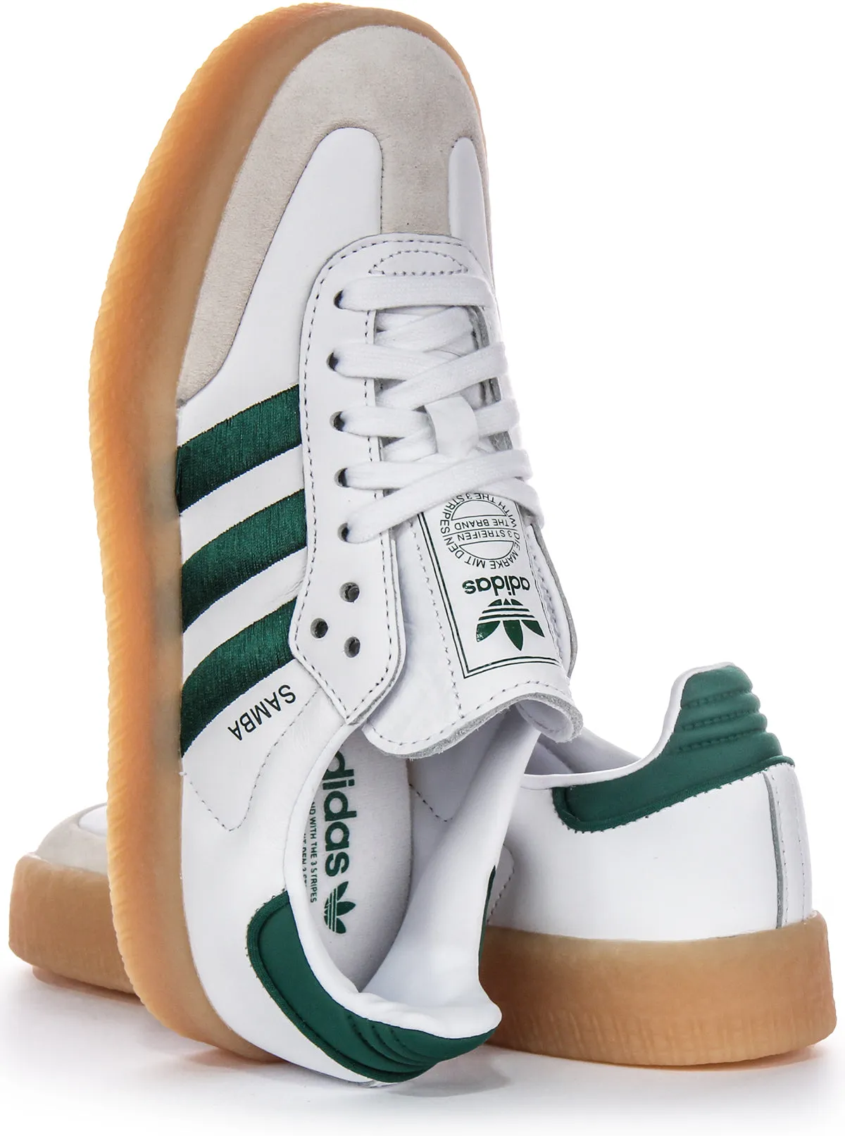 Adidas Sambae In White Green For Women Shoes Adidas