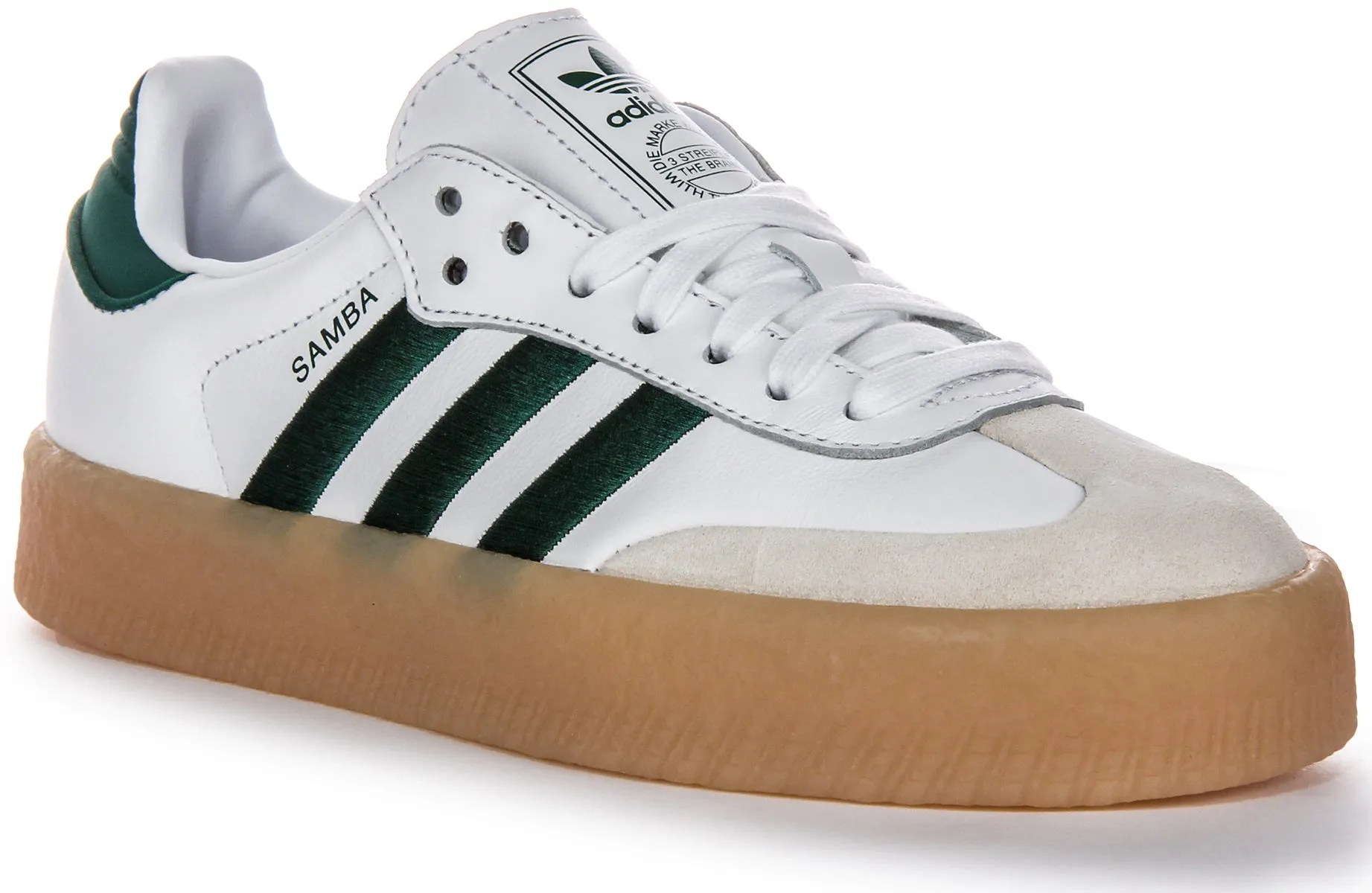 Adidas Sambae In White Green For Women Shoes Adidas