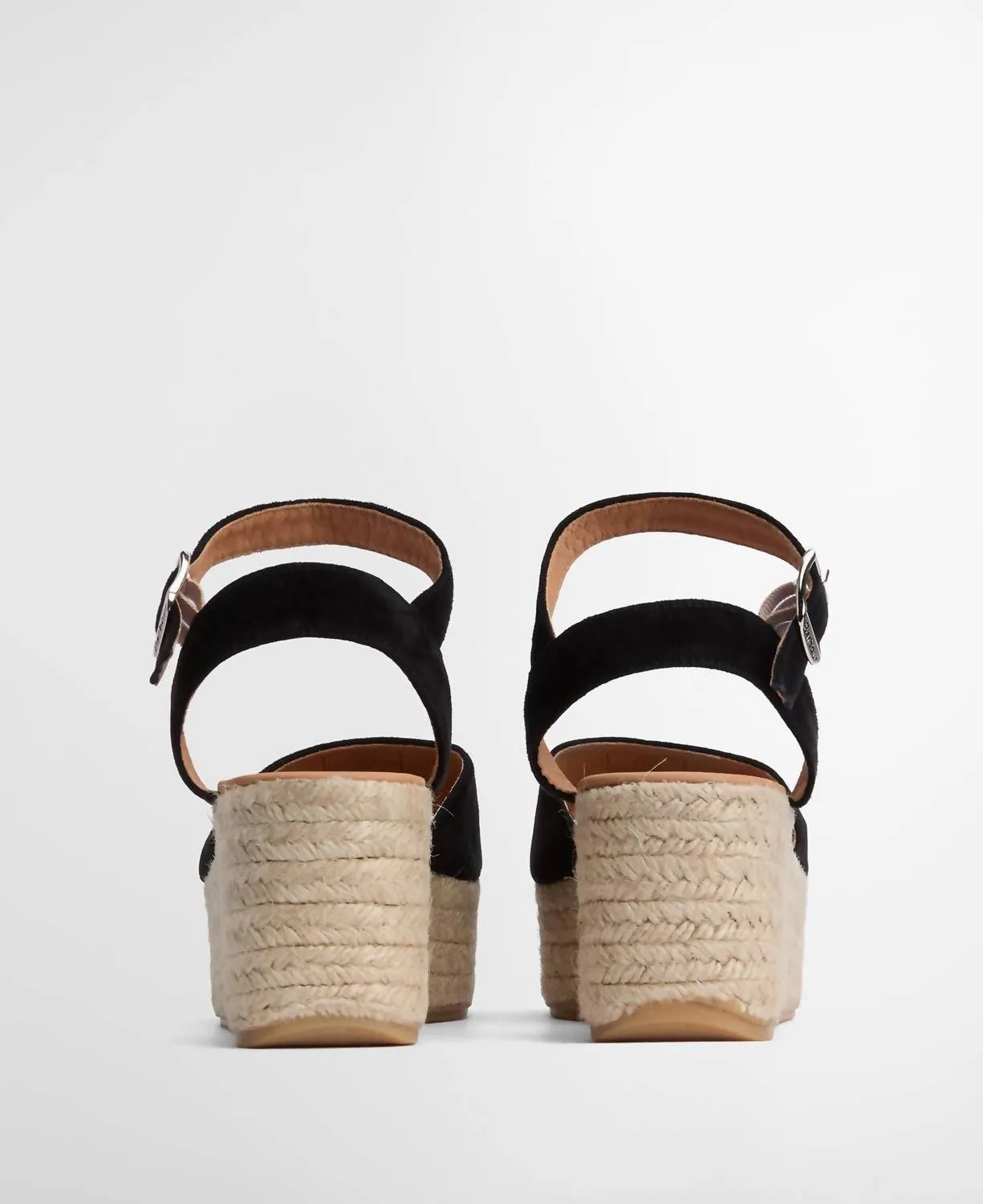 Aspen Espadille Wedge In Black Suede