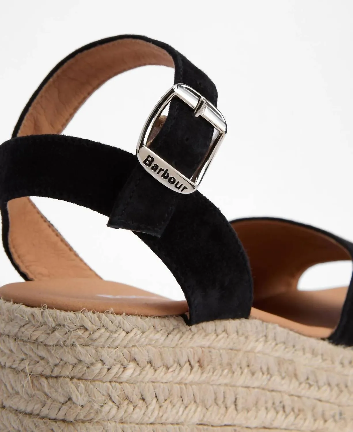 Aspen Espadille Wedge In Black Suede
