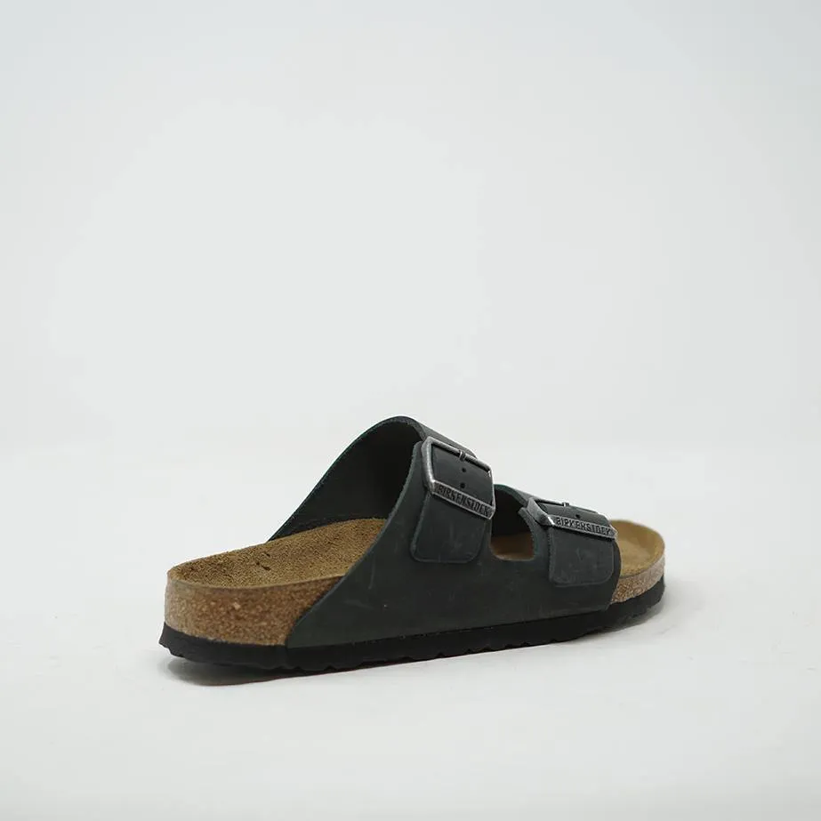 Birkenstock Arizona Narrow Soft Footbed Oiled Leather - Black