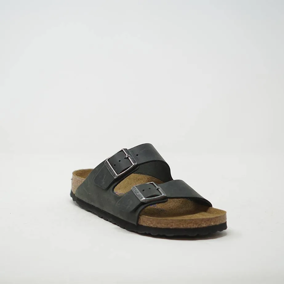 Birkenstock Arizona Narrow Soft Footbed Oiled Leather - Black