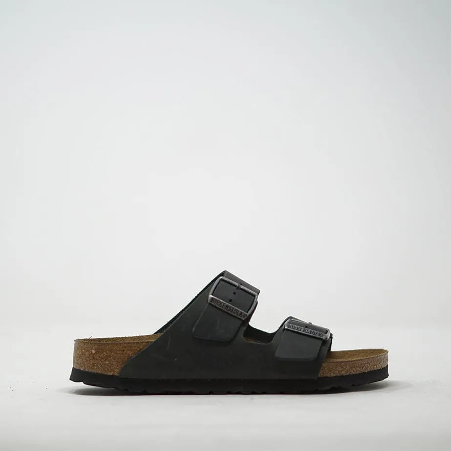 Birkenstock Arizona Narrow Soft Footbed Oiled Leather - Black