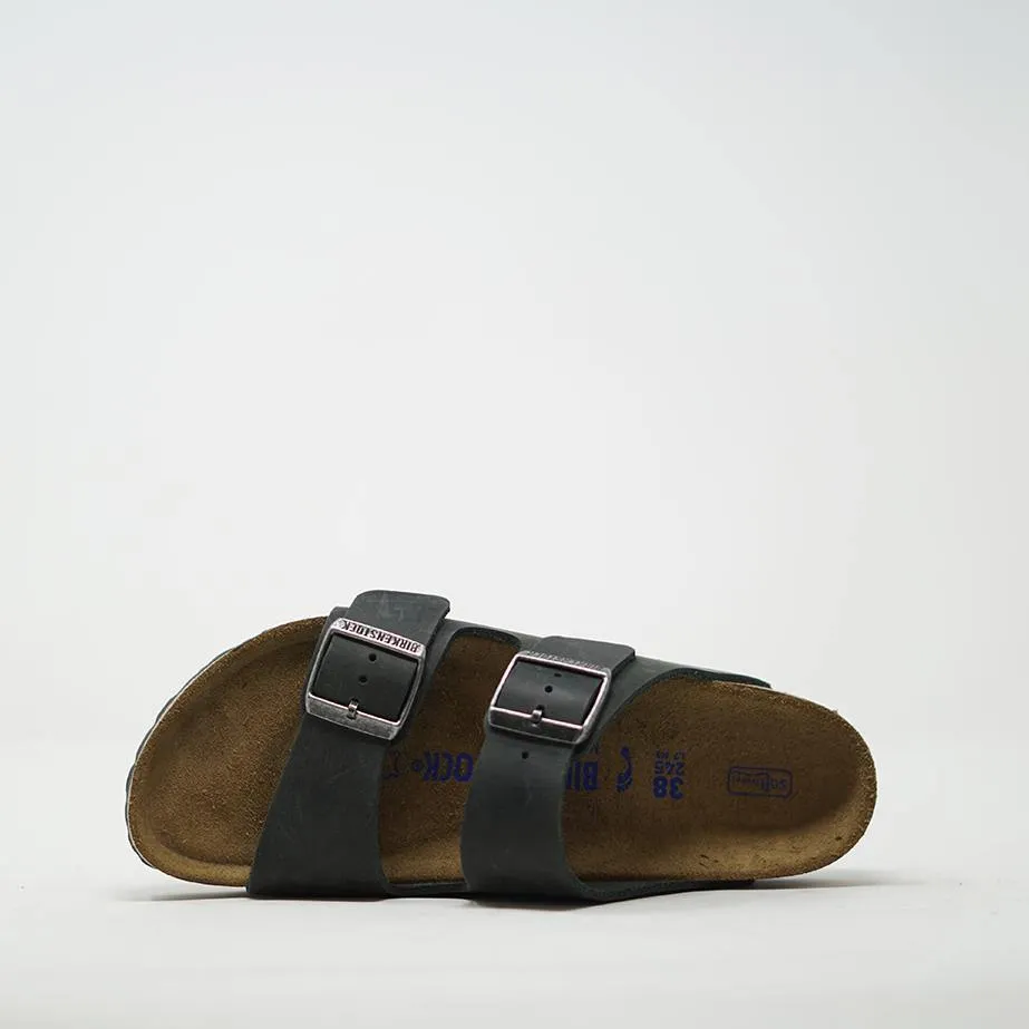 Birkenstock Arizona Narrow Soft Footbed Oiled Leather - Black