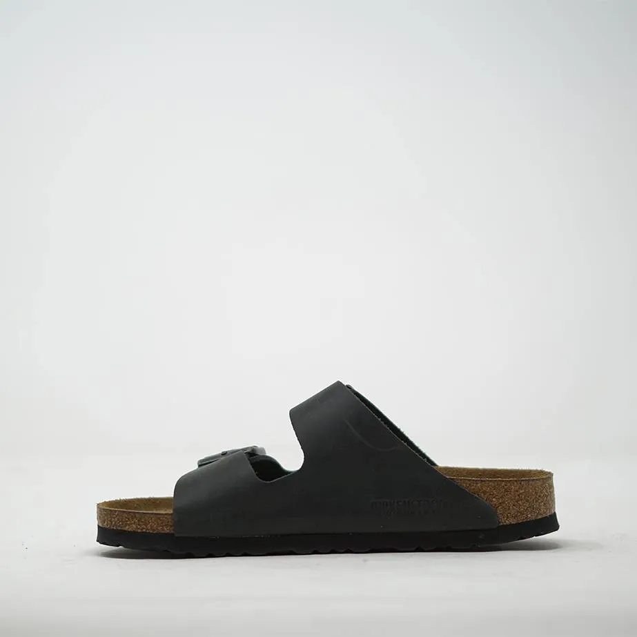 Birkenstock Arizona Narrow Soft Footbed Oiled Leather - Black