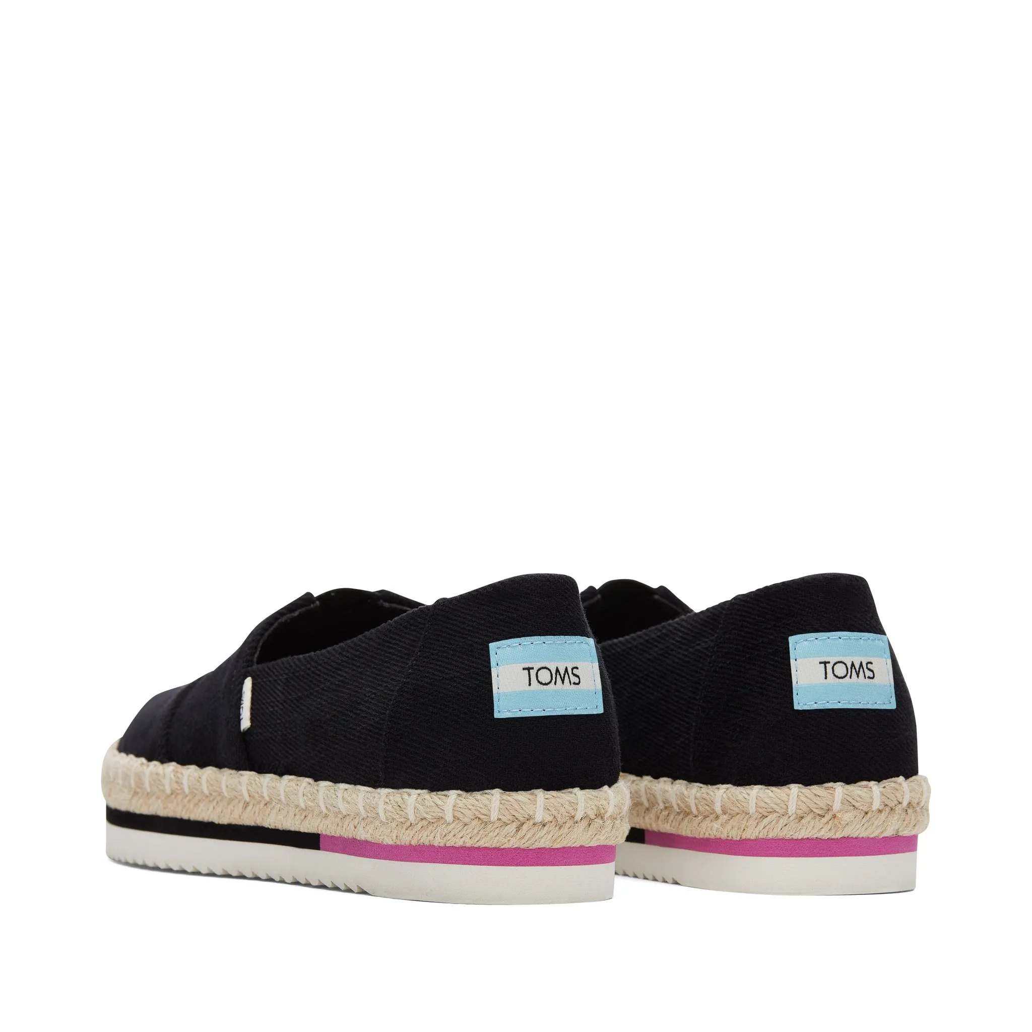Black Alpargata Platform Rope Espadrille