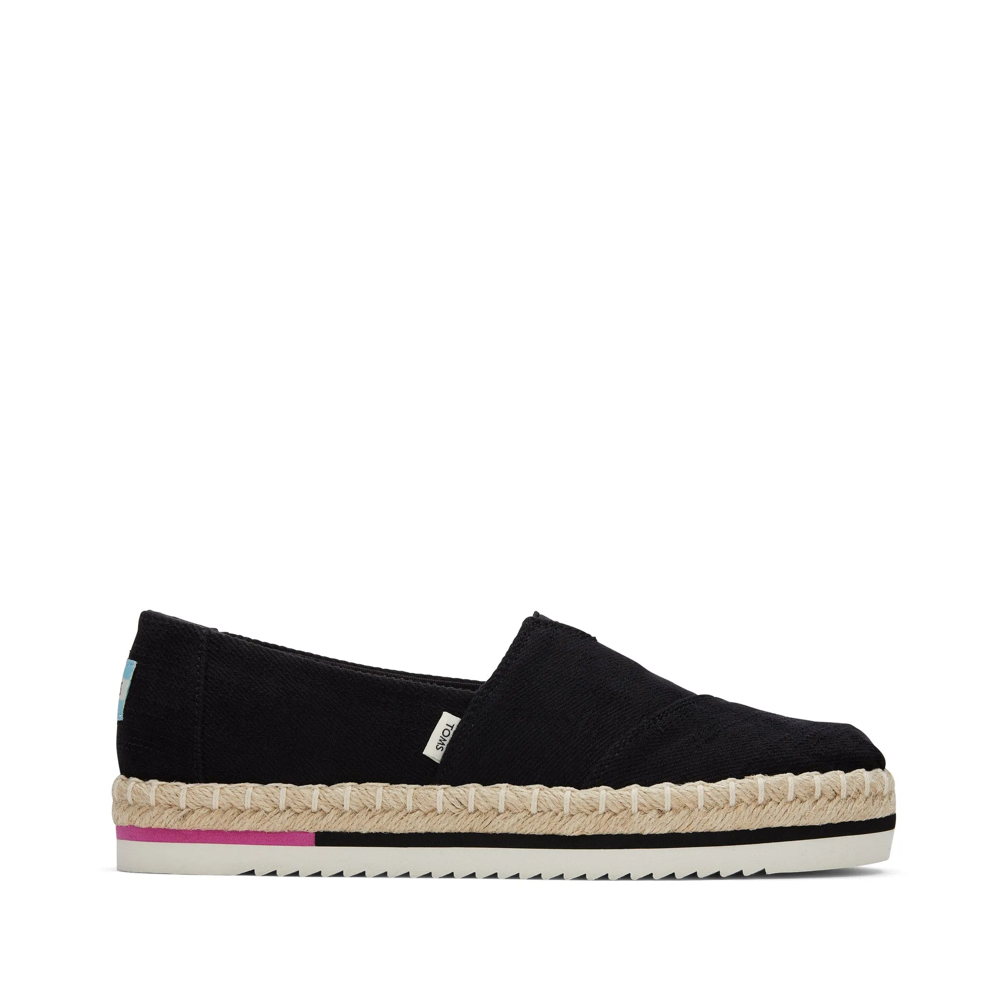 Black Alpargata Platform Rope Espadrille