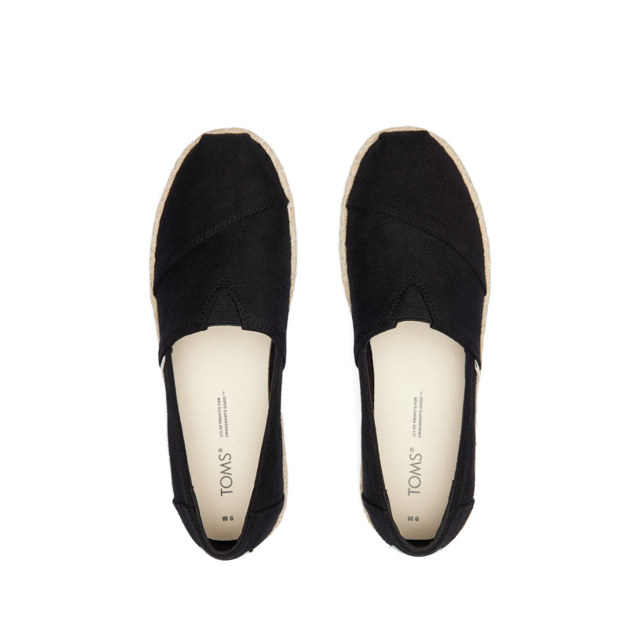 Black Alpargata Platform Rope Espadrille