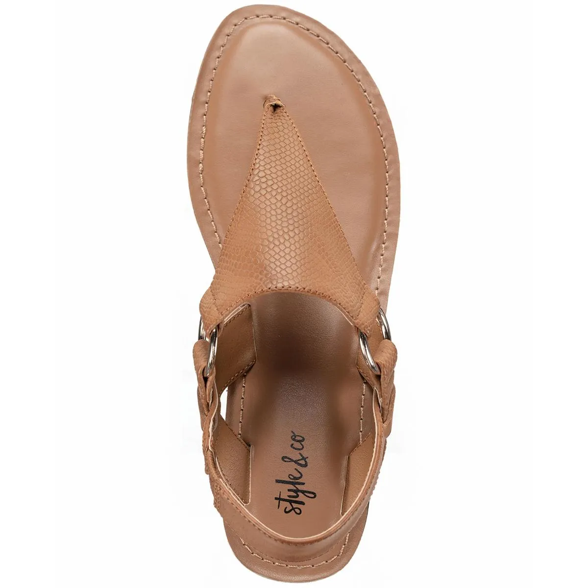 BLAIRE Womens Faux Leather Slingback Flat Shoes