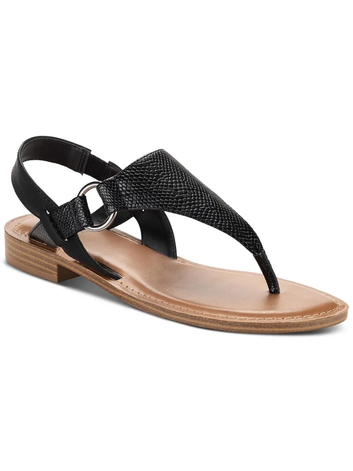 BLAIRE Womens Faux Leather Slingback Flat Shoes