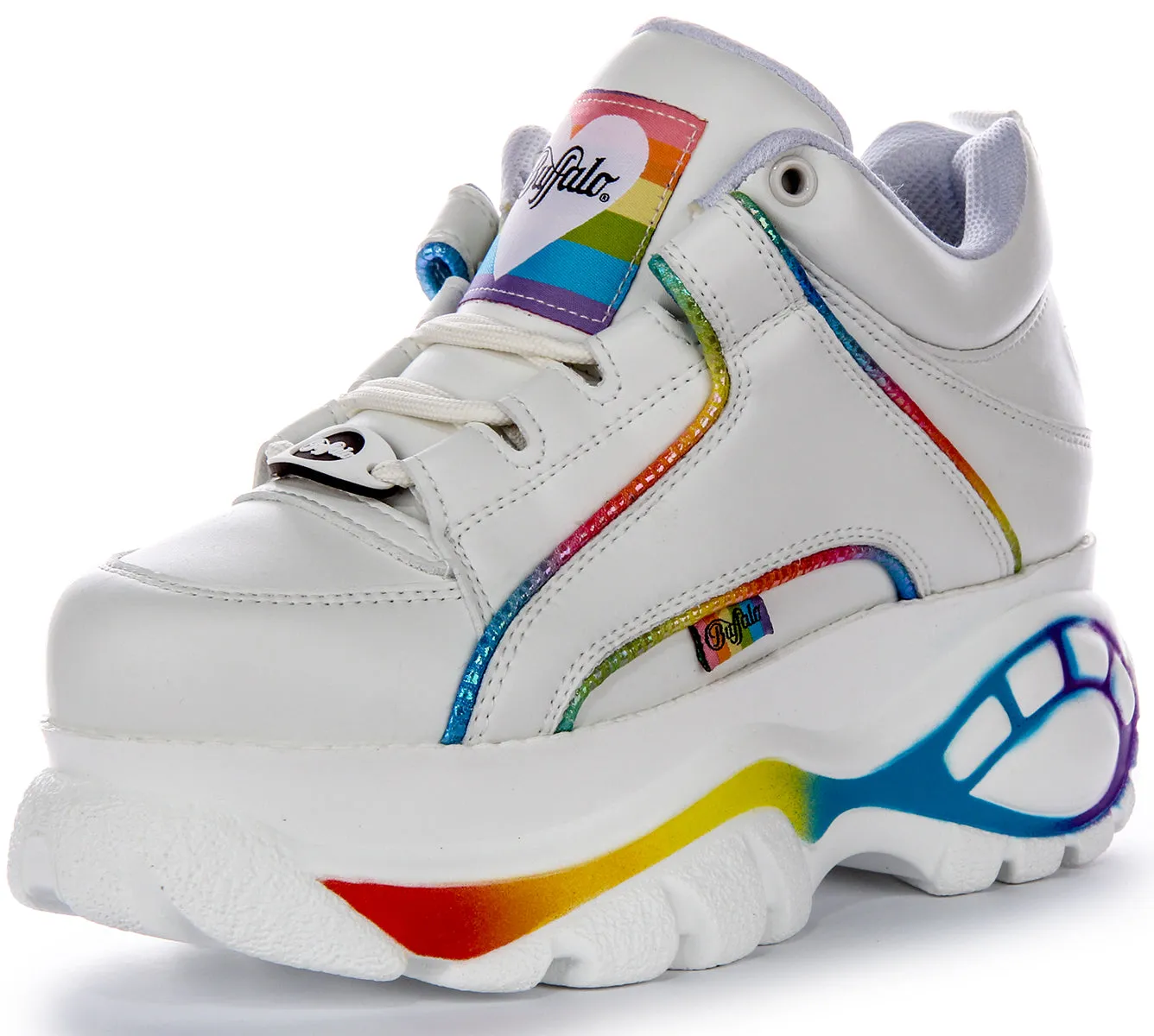 Buffalo 1339-14 2.0 In White Rainbow For Women Shoes Buffalo