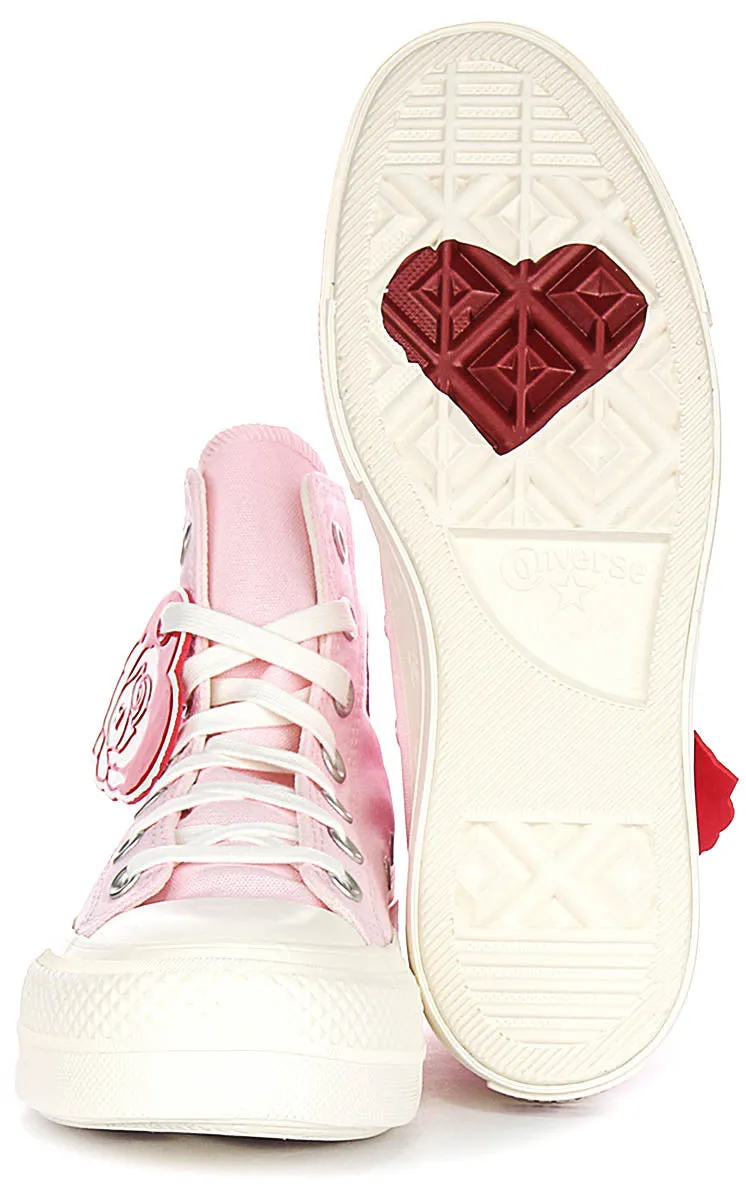 Converse All Star Lift Platform Valentine A13652C In Pink White Shoes Converse