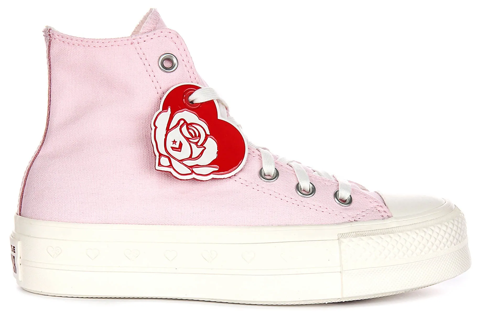 Converse All Star Lift Platform Valentine A13652C In Pink White Shoes Converse