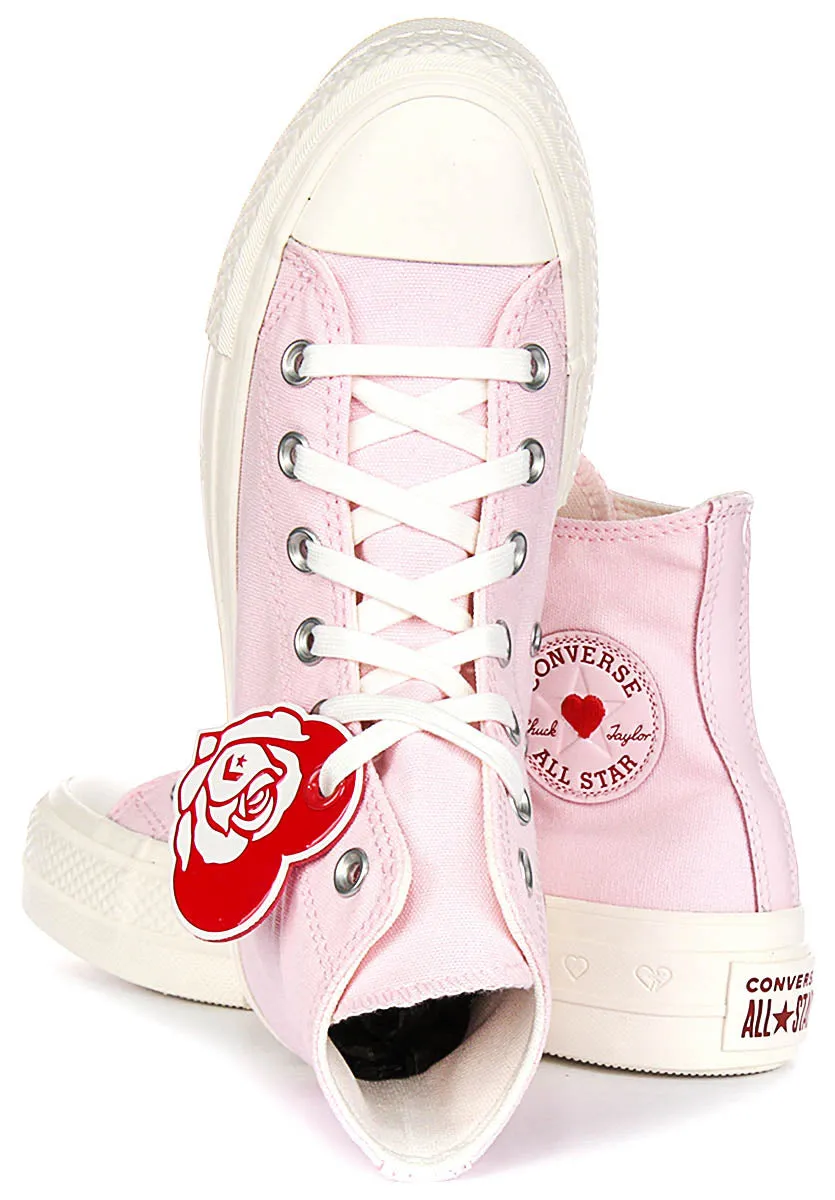 Converse All Star Lift Platform Valentine A13652C In Pink White Shoes Converse