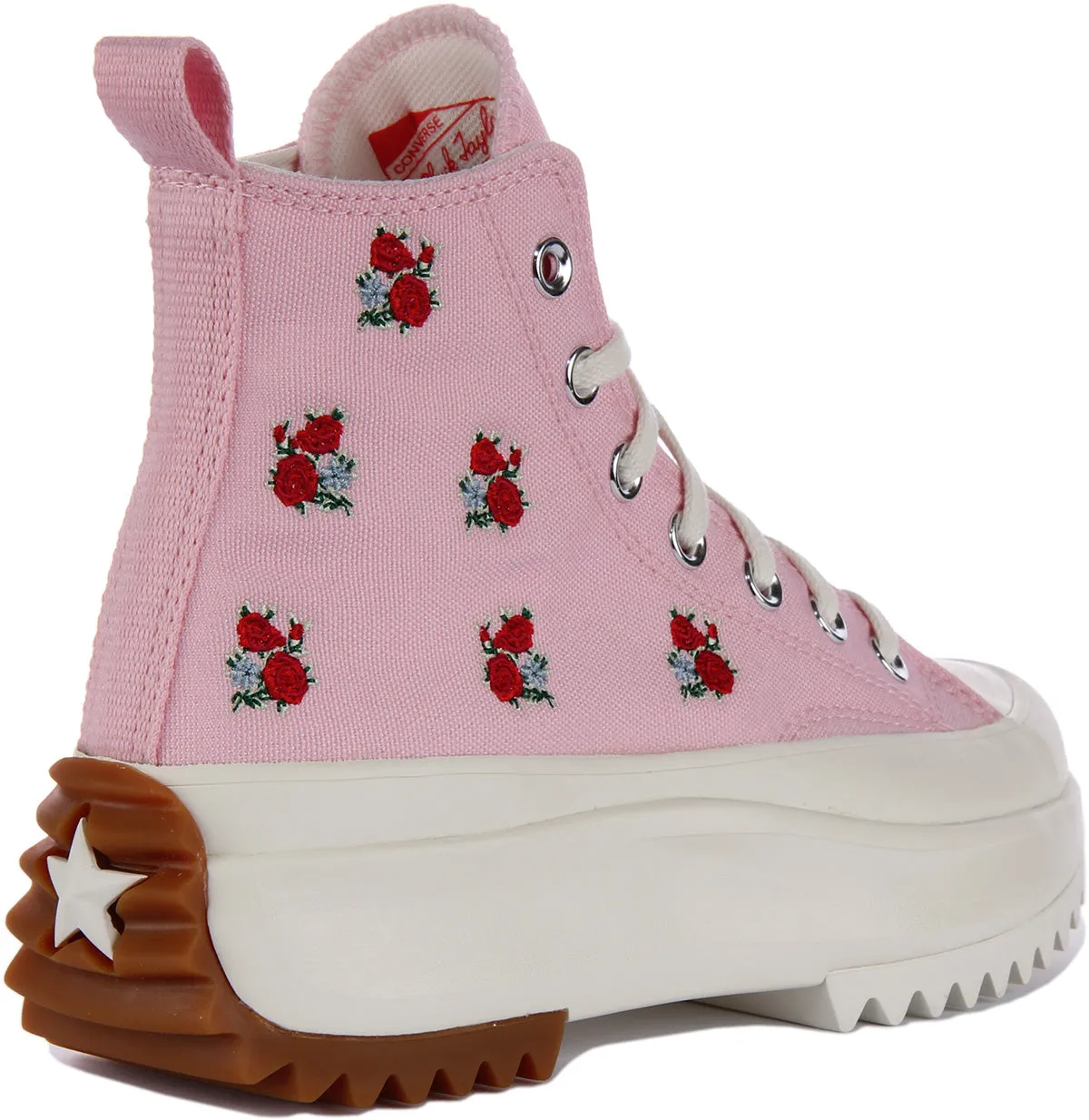 Converse Run Star Hike A05192C In Rose Hearts in Pink Shoes Converse