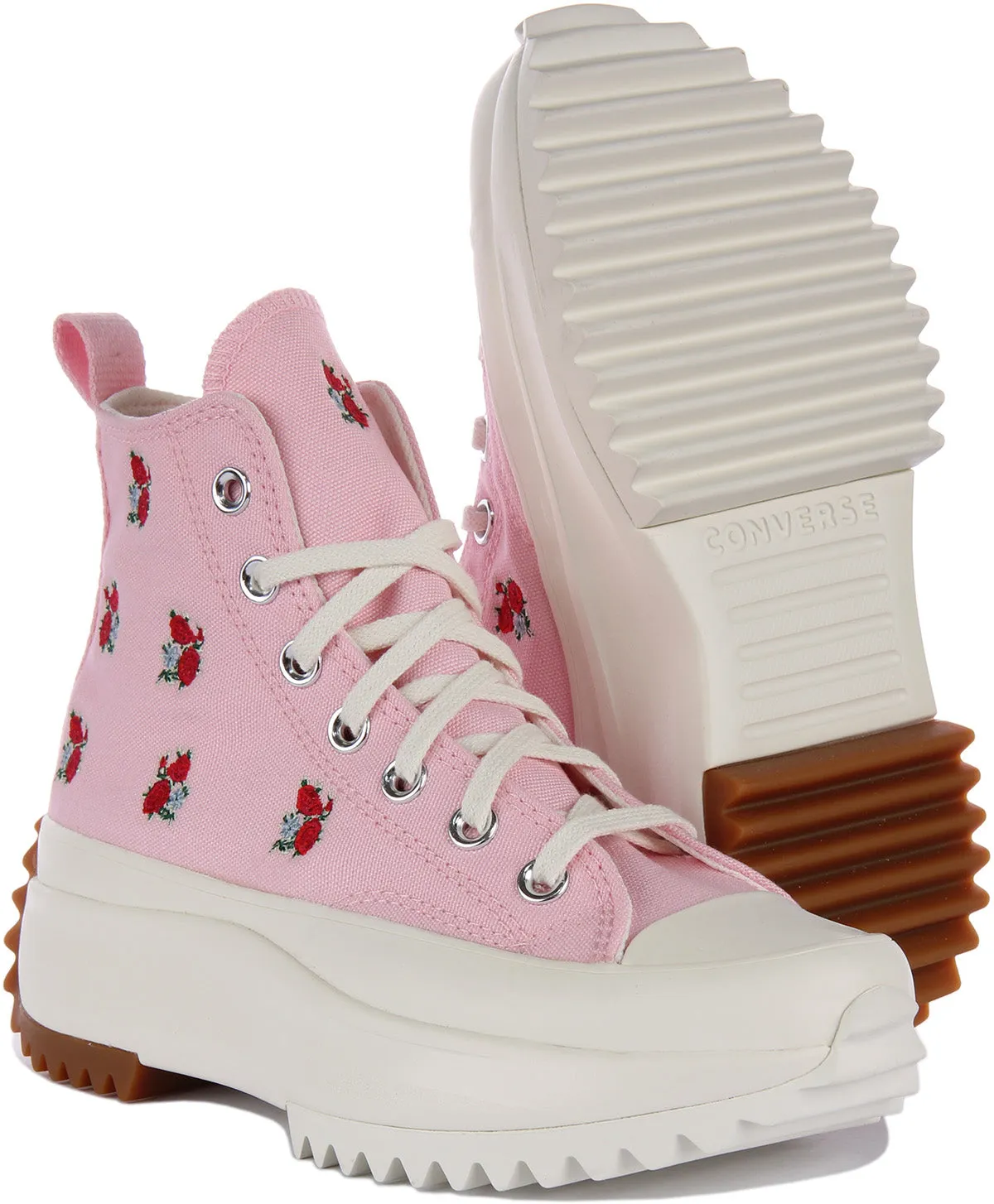 Converse Run Star Hike A05192C In Rose Hearts in Pink Shoes Converse