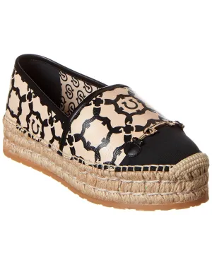 Ferragamo Gancini Galore Leather Platform Espadrille
