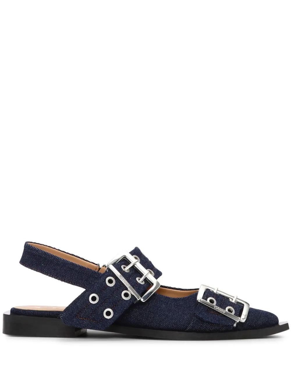 Ganni Women's Flat Shoes blue