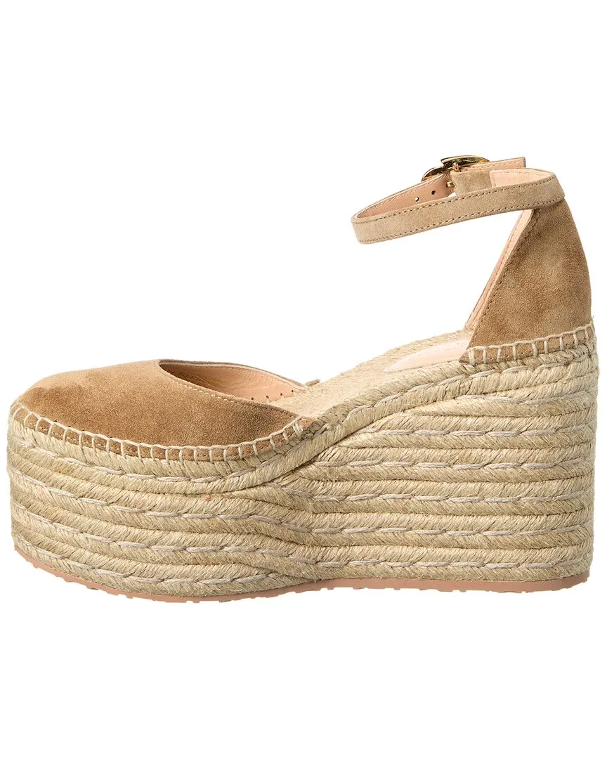 Gianvito Rossi Suede Platform Espadrille