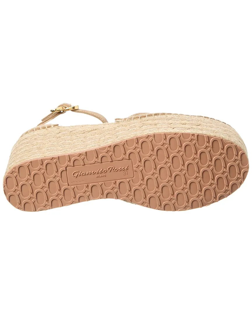 Gianvito Rossi Suede Platform Espadrille