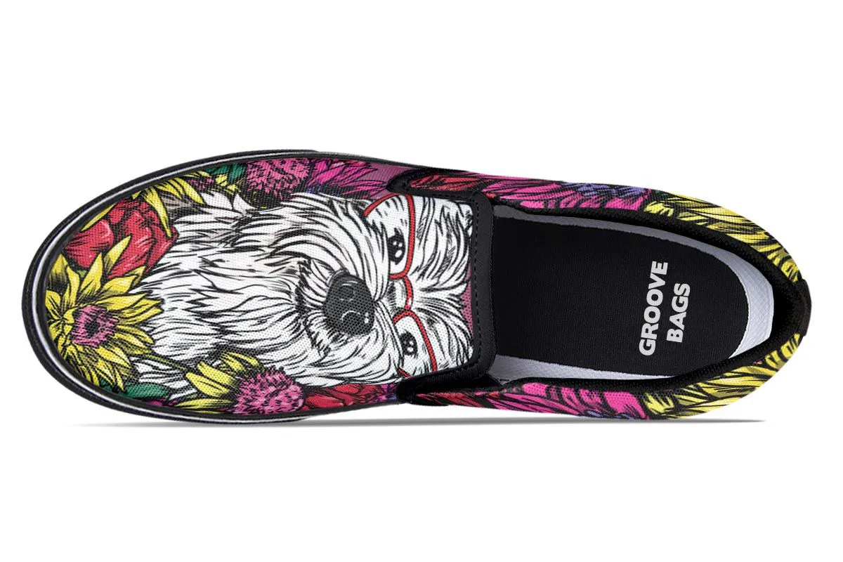 Illustrated Westie Slip-On Shoes