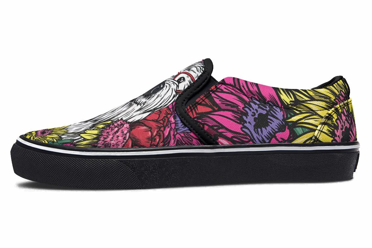 Illustrated Westie Slip-On Shoes