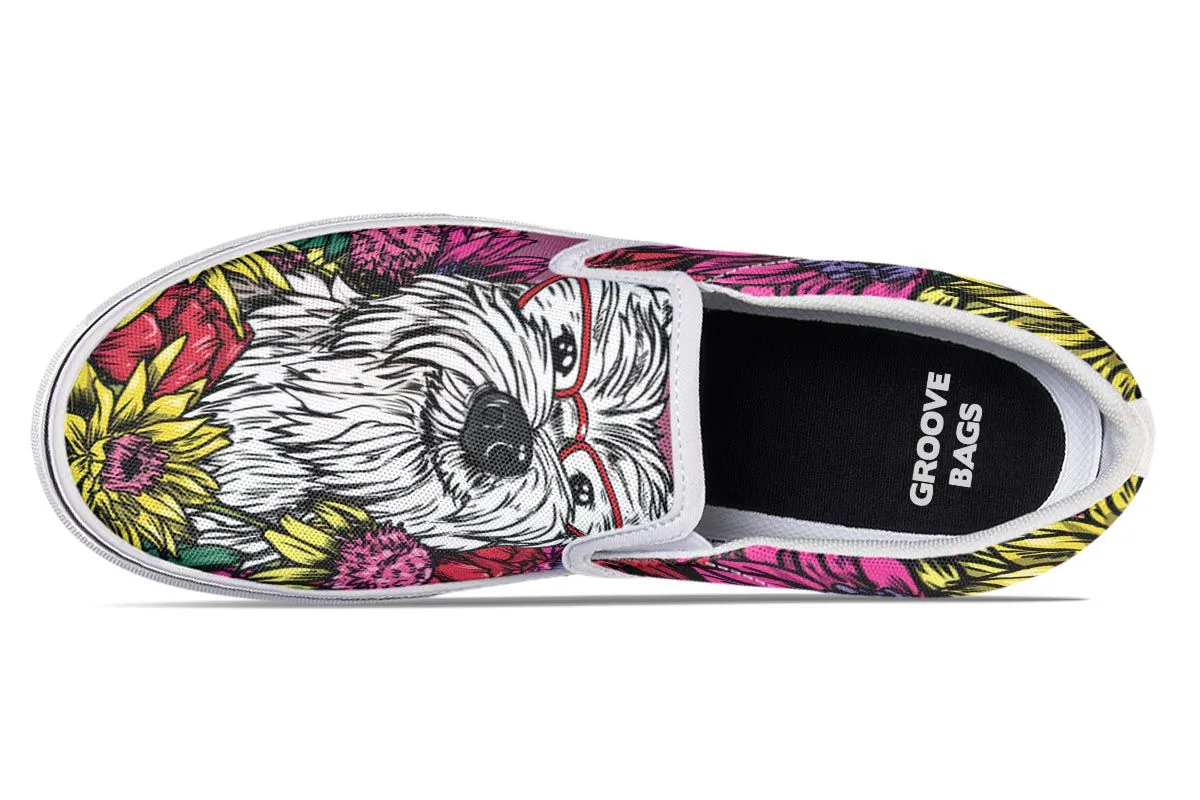 Illustrated Westie Slip-On Shoes