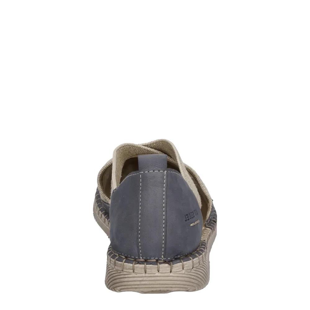 Josef Seibel Women's Sofie 44 Cross Strap Slip On in Jeans Blue