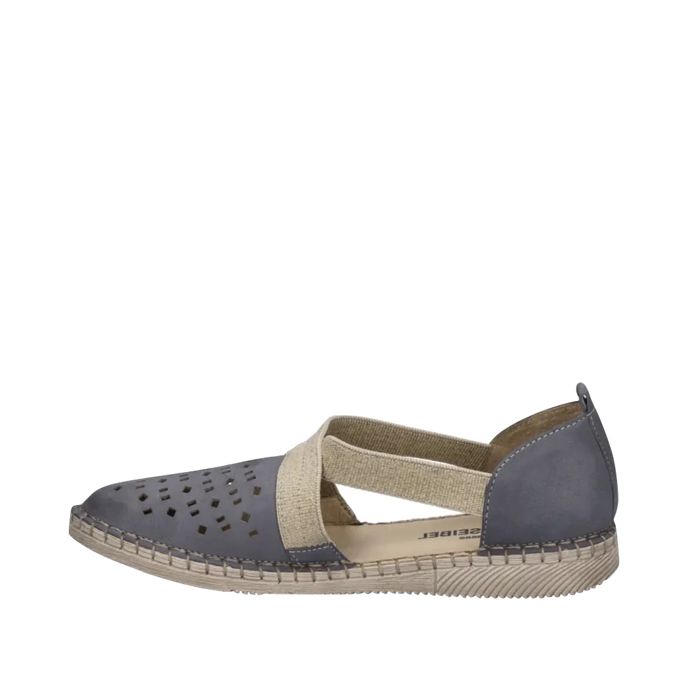 Josef Seibel Women's Sofie 44 Cross Strap Slip On in Jeans Blue