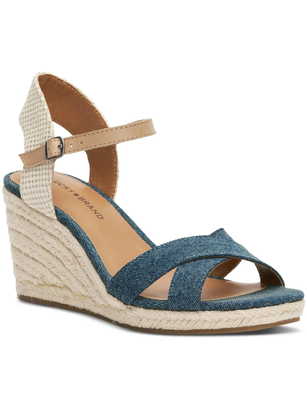 Maeylee  Womens Espadrille Cut-Out Ankle Strap