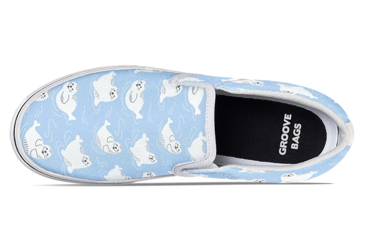 Seal Pattern Slip-On Shoes