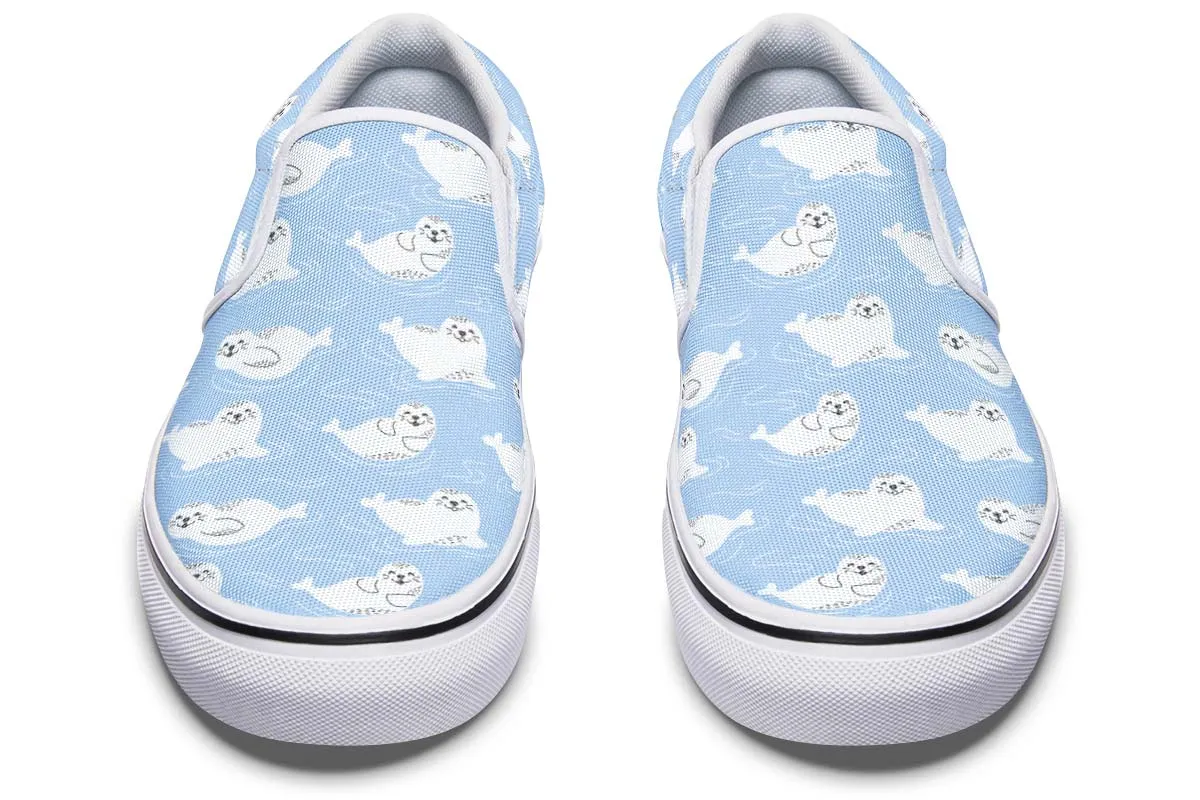 Seal Pattern Slip-On Shoes