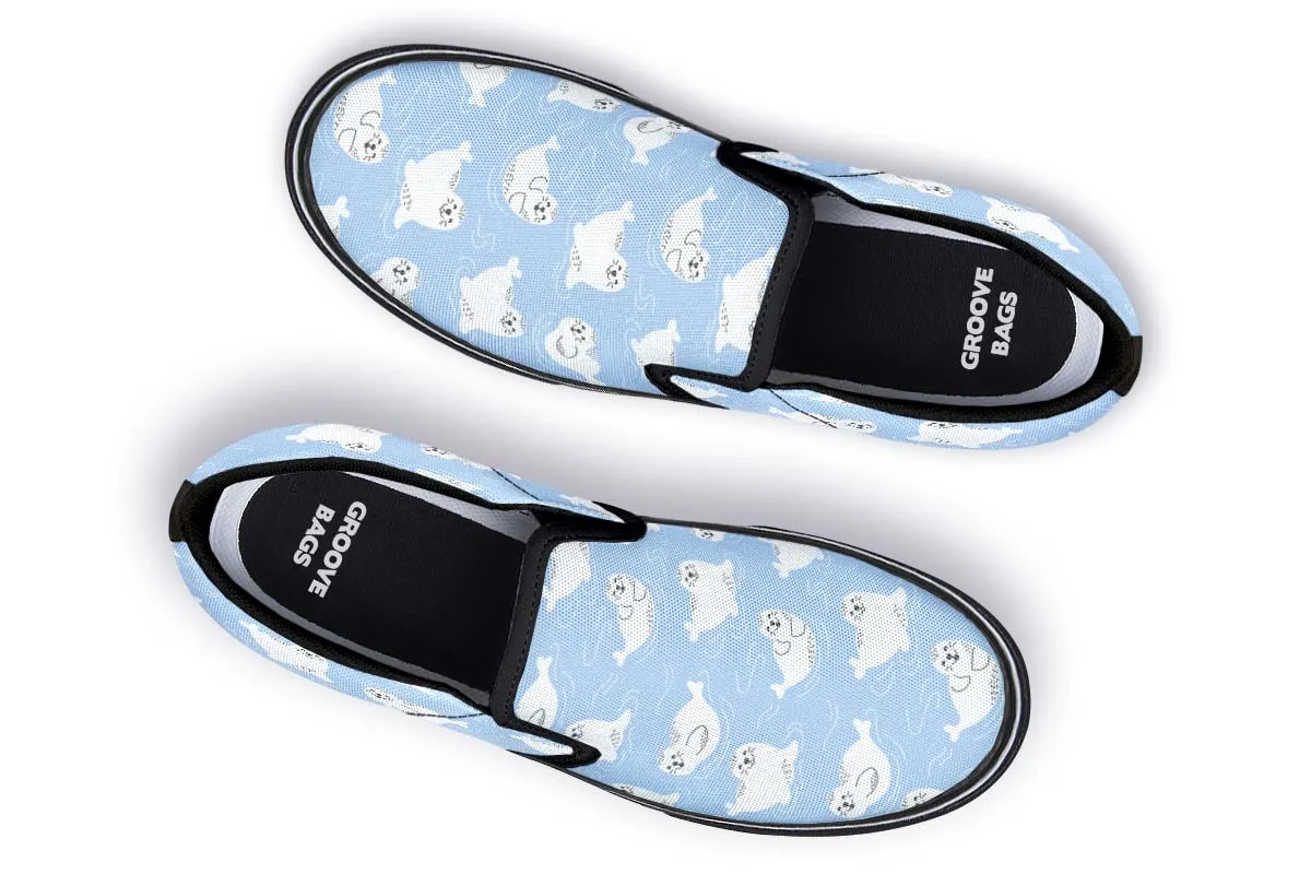Seal Pattern Slip-On Shoes
