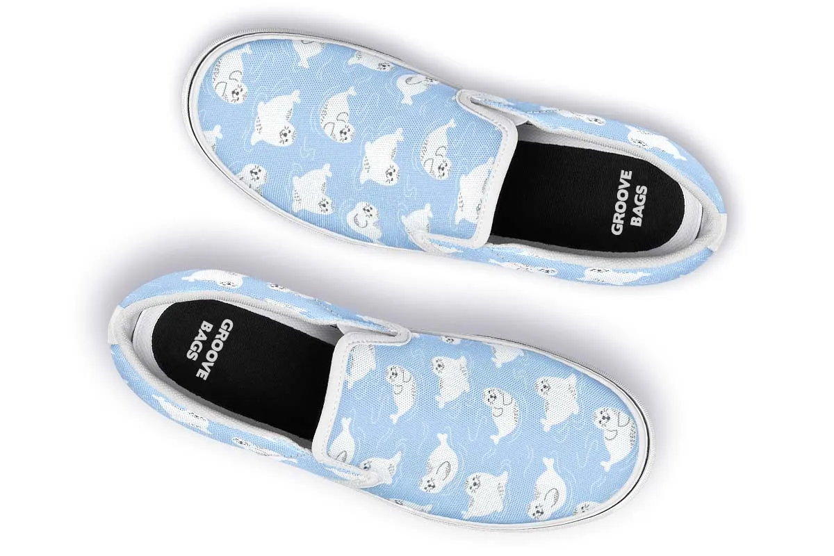 Seal Pattern Slip-On Shoes