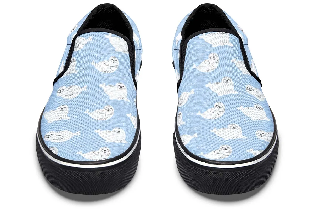 Seal Pattern Slip-On Shoes