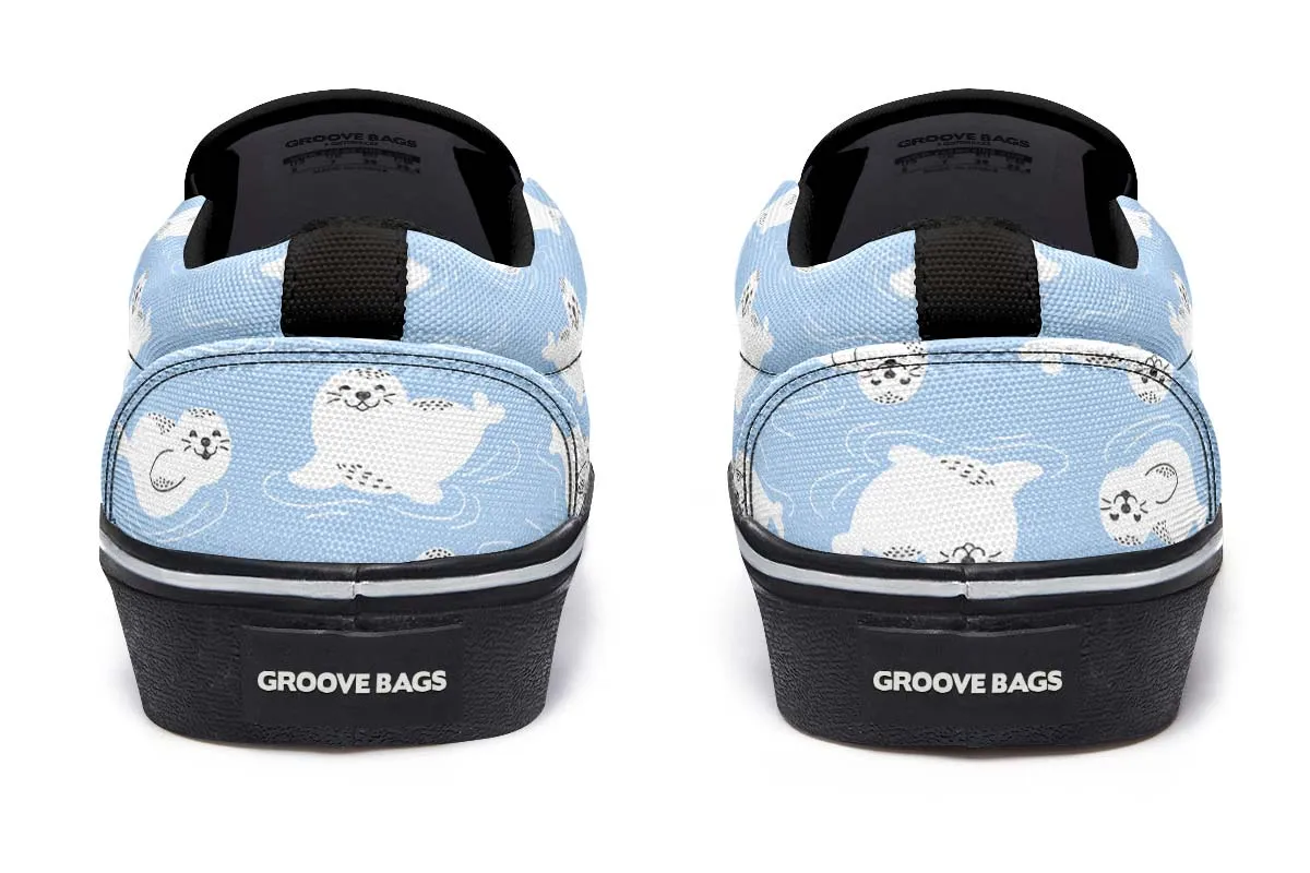 Seal Pattern Slip-On Shoes