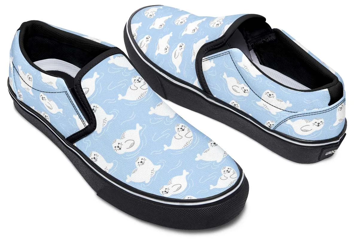 Seal Pattern Slip-On Shoes