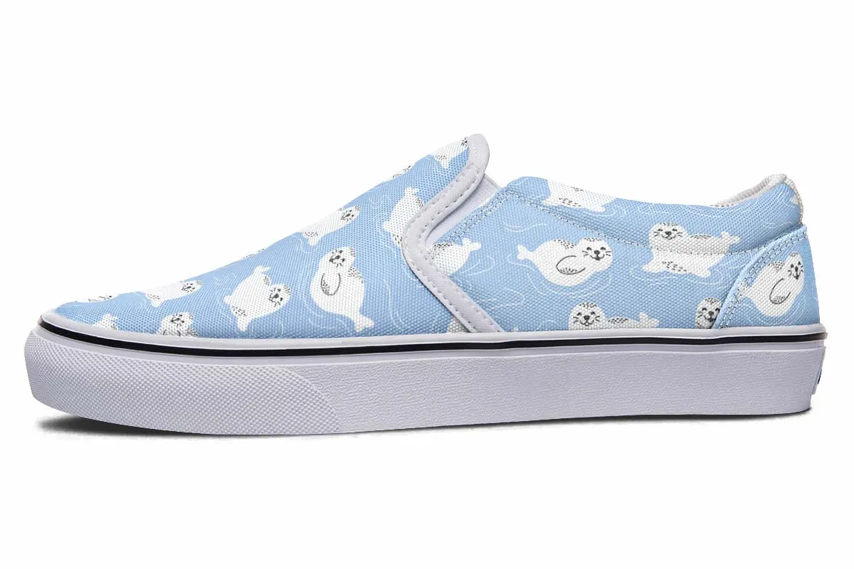 Seal Pattern Slip-On Shoes