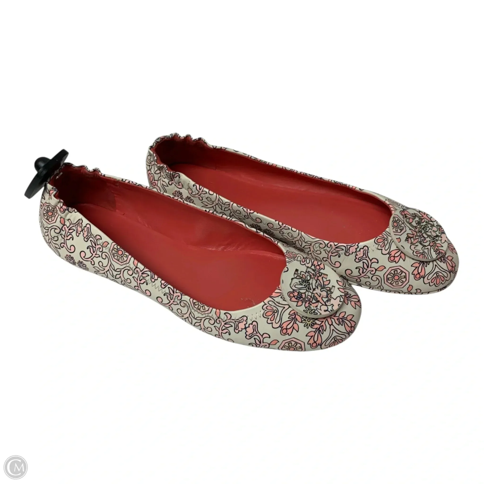 Shoes Designer By Tory Burch In Pink & White, Size: 10.5