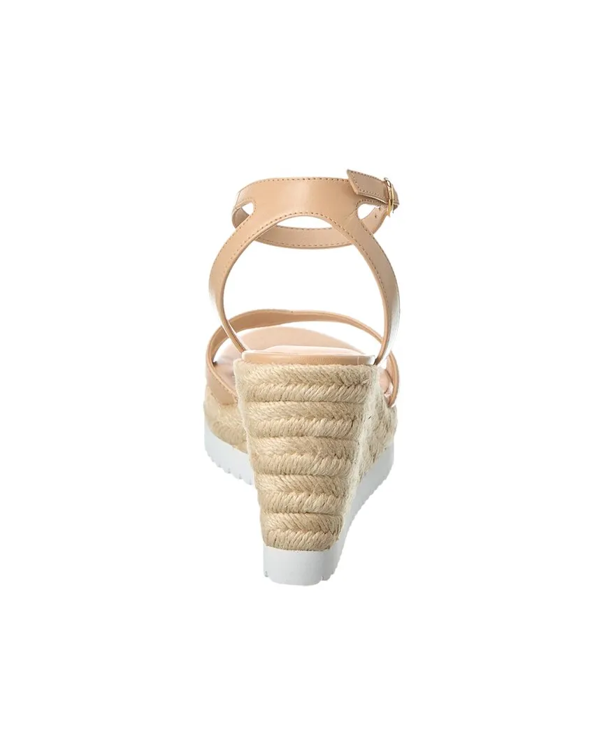 Stuart Weitzman Catlina Leather Espadrille Wedge
