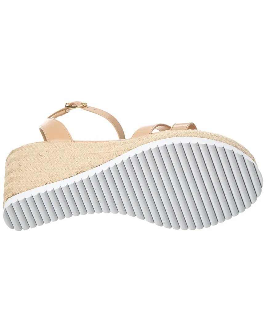 Stuart Weitzman Catlina Leather Espadrille Wedge