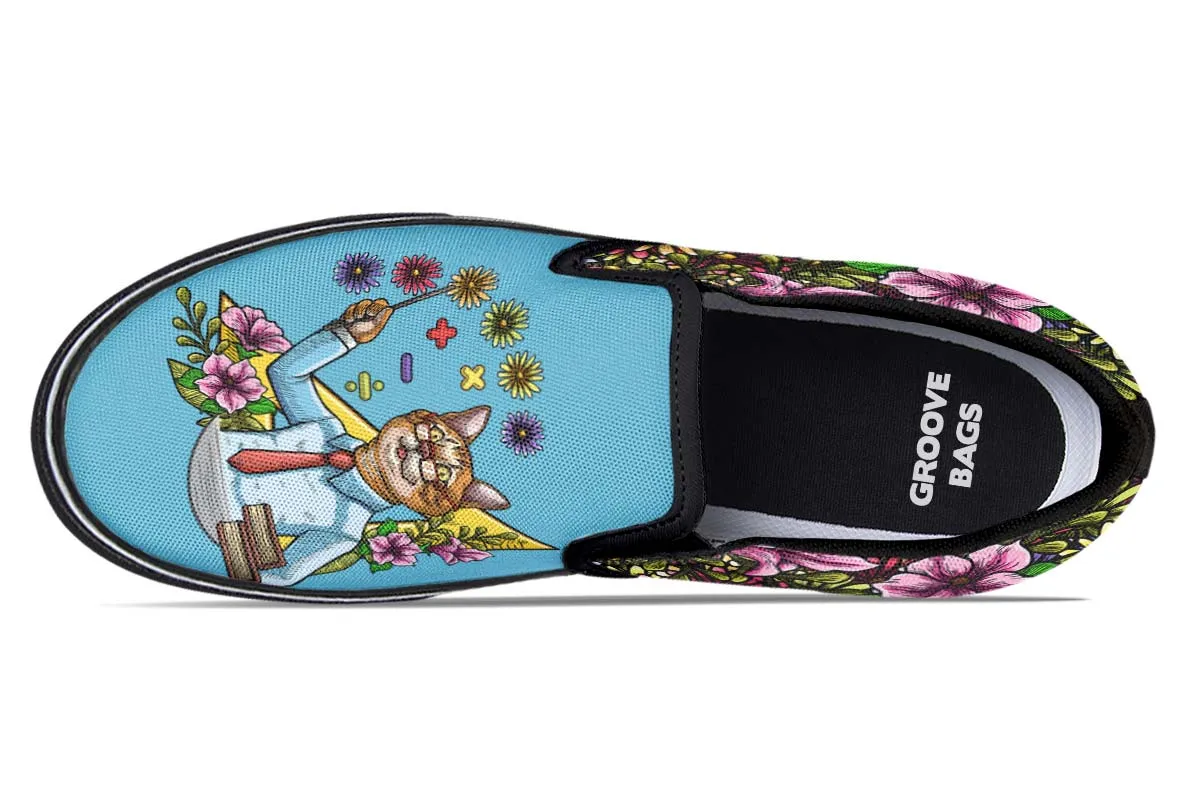 Teaching Math Feline Slip-On Shoes