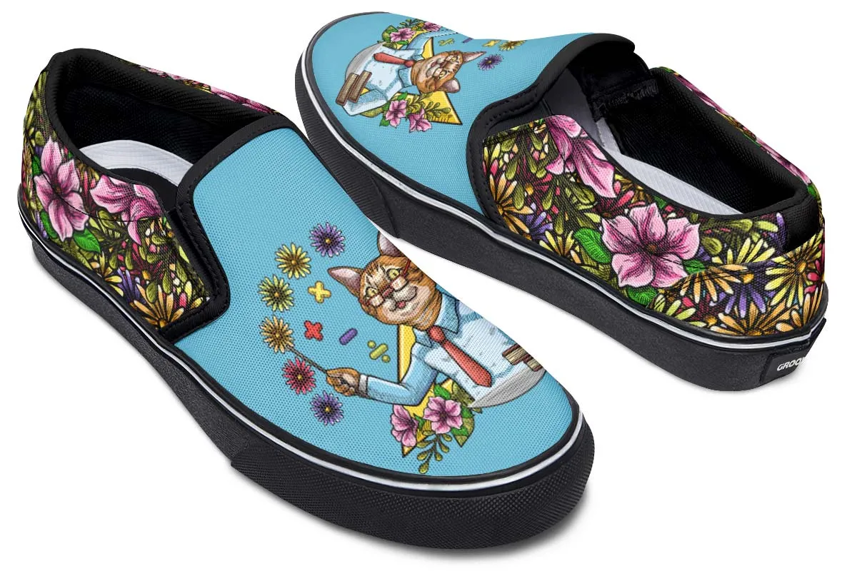 Teaching Math Feline Slip-On Shoes