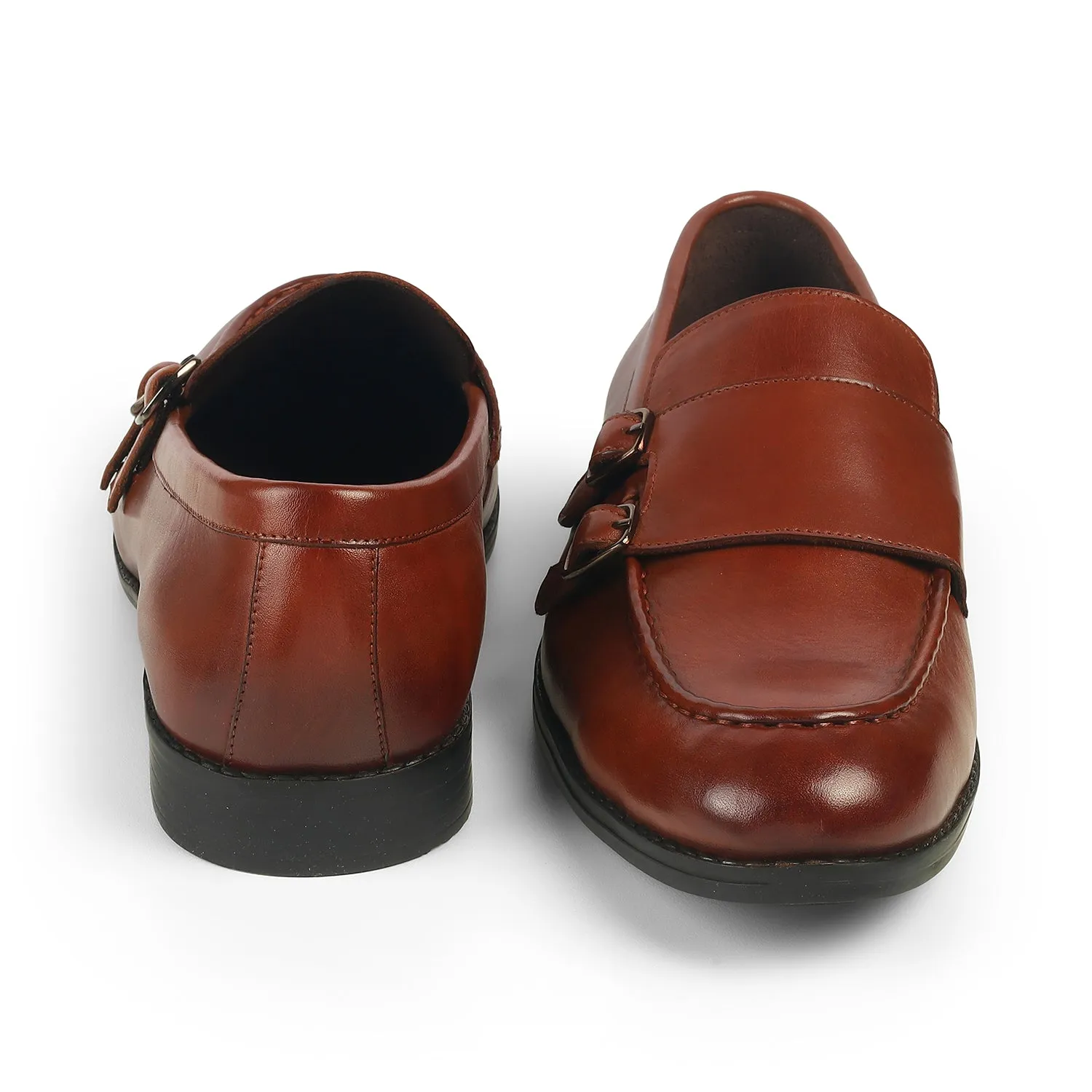 Tresmode Bondy Tan Men's Double Monk Shoes