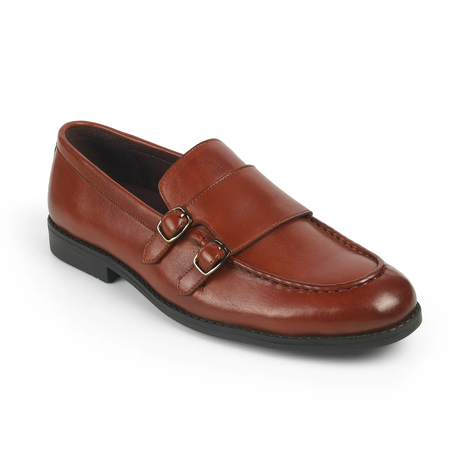 Tresmode Bondy Tan Men's Double Monk Shoes
