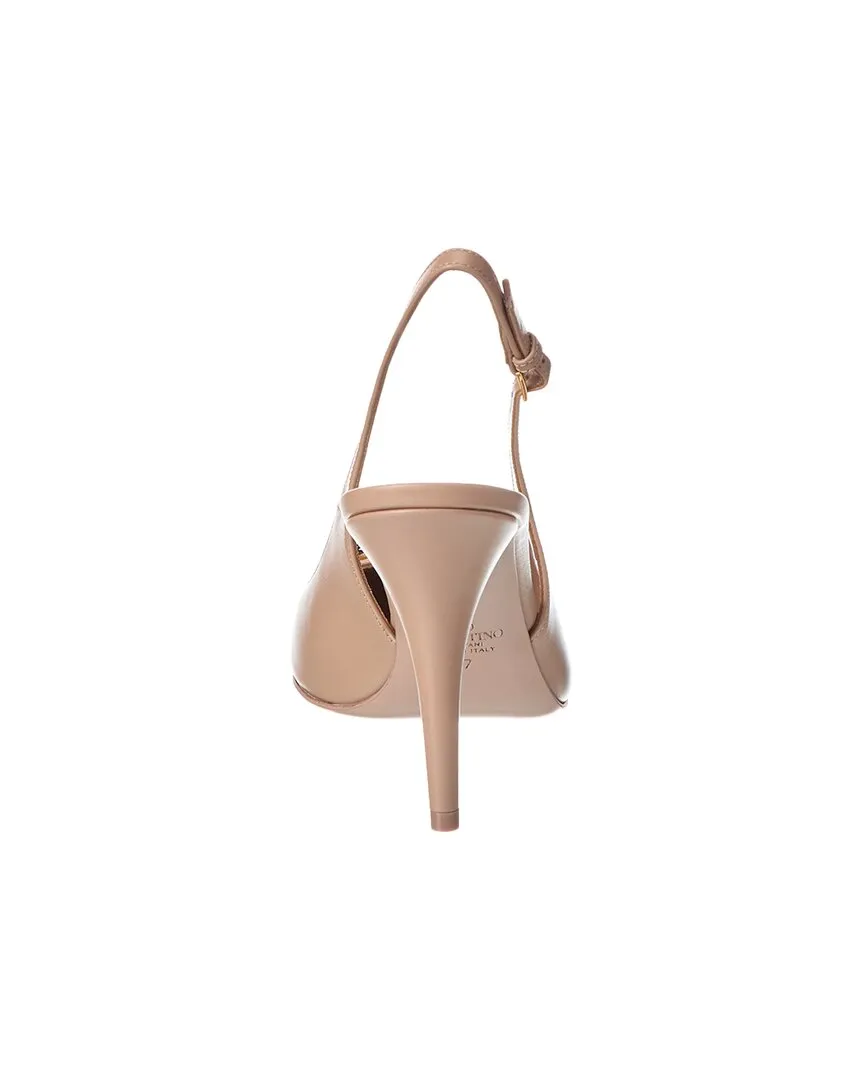 Valentino VLogo 90 Leather Slingback Pump