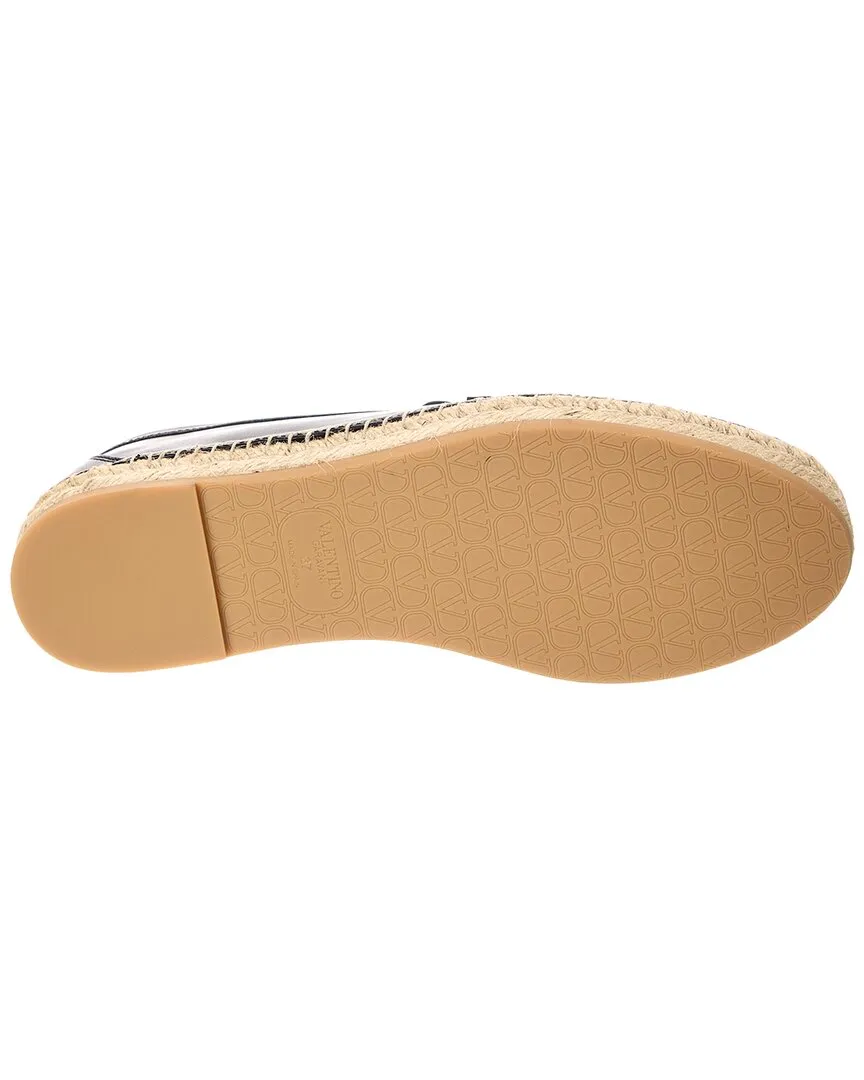 Valentino VLogo Signature Leather Espadrille