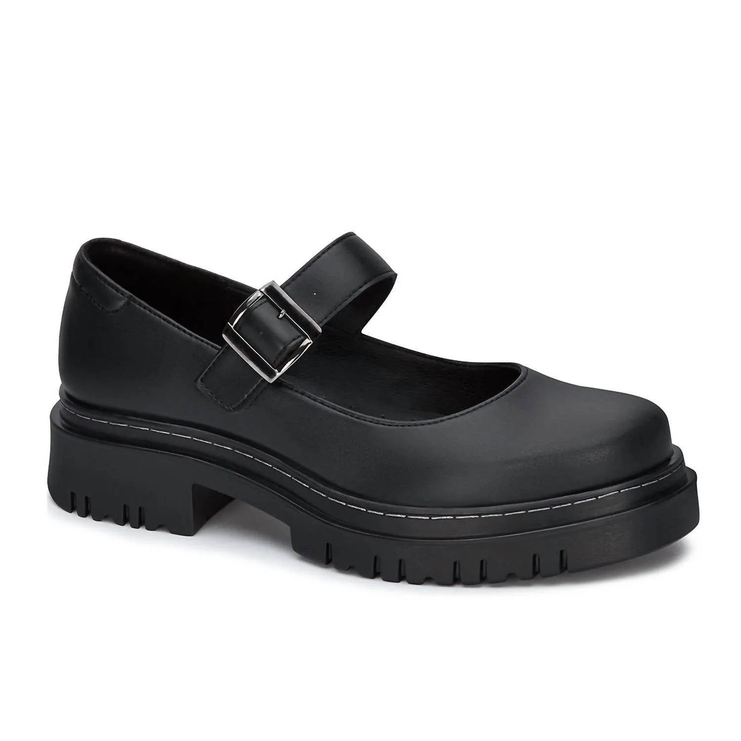 Women's Platform Mary Janes Shoes In Black